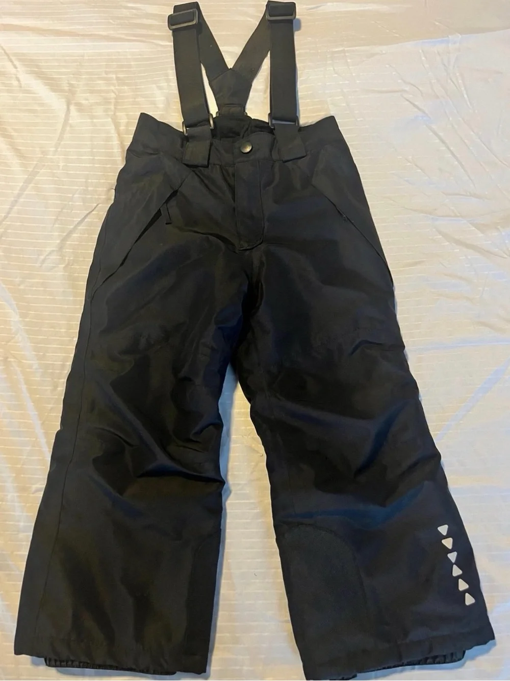 Boys Snow Suit Pants Bib  Black Size 2T-4T Adjustable straps Double Lined